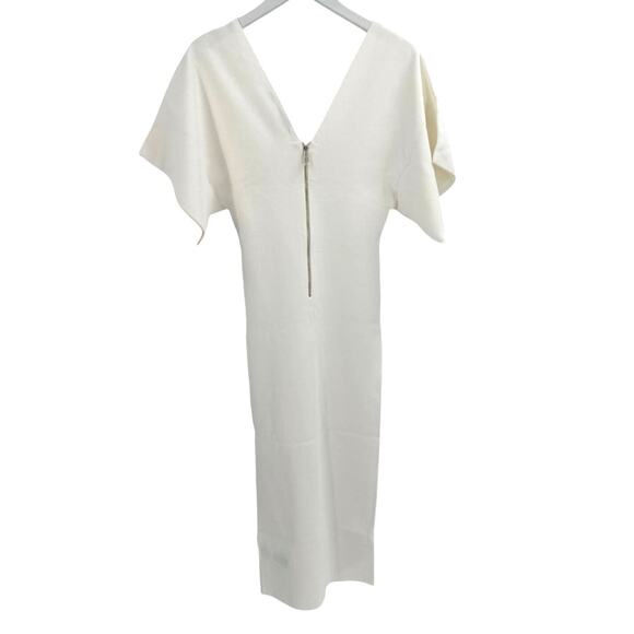 Ted Baker Ivory Wide Sleeve Knitted Bodycon Midi Dress Size US 8 - Picture 6 of 10